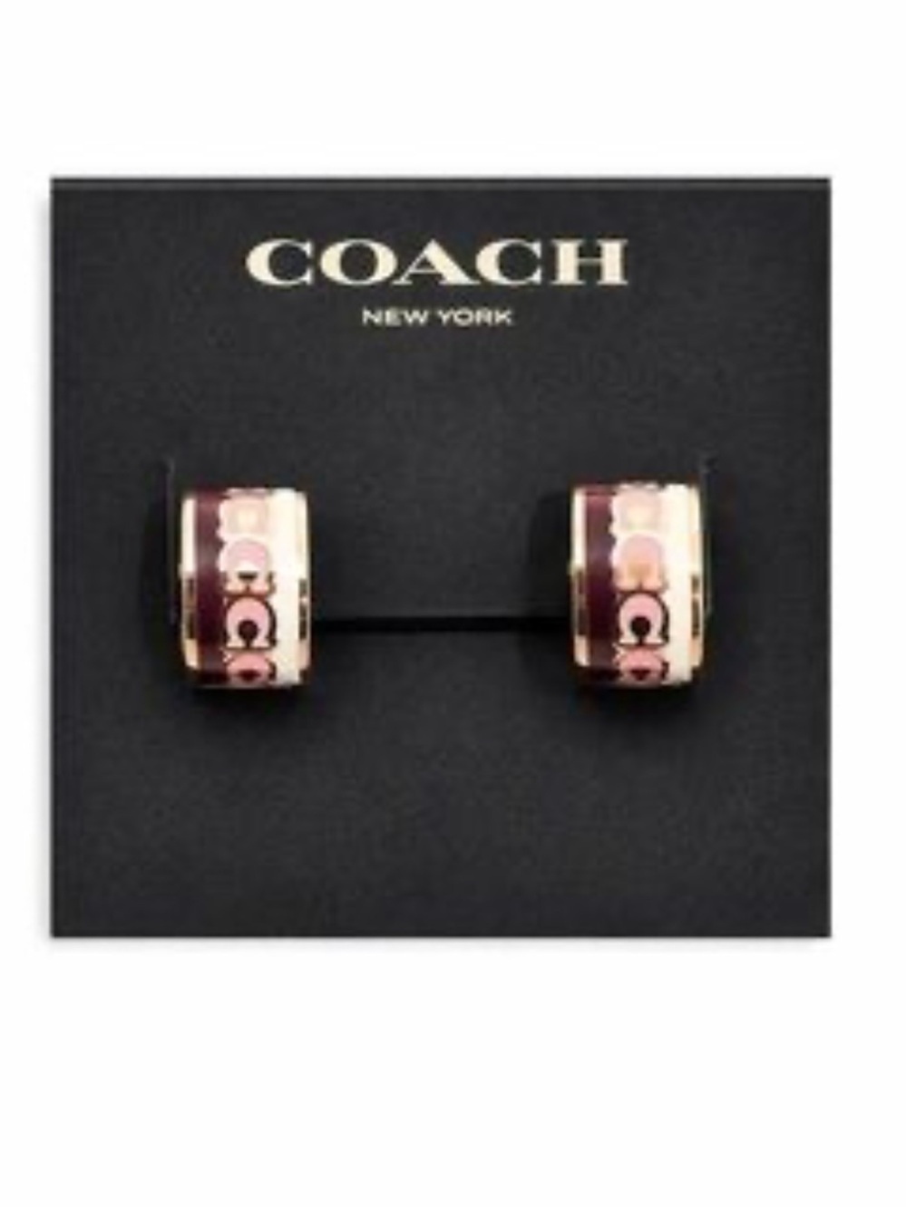 Coach Logo Hoop Earrings